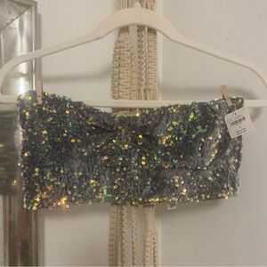 PERFECT FOR THE HOLIDAYS! Free people sequin bandeau